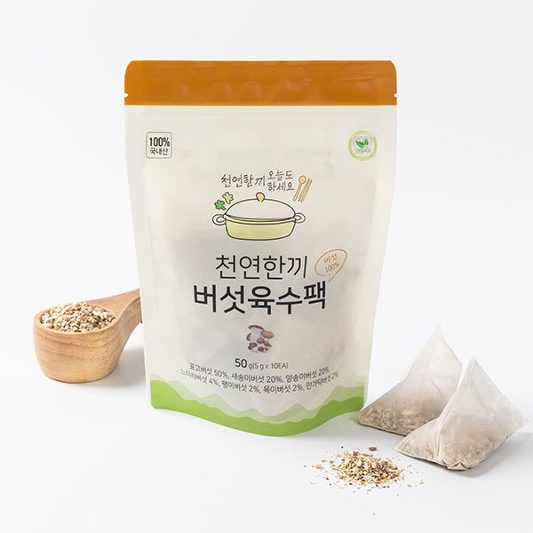 천연한끼 국내산 버섯육수팩 한생원